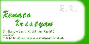 renato kristyan business card