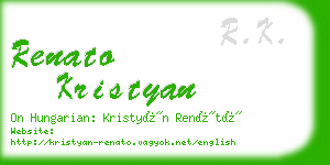 renato kristyan business card